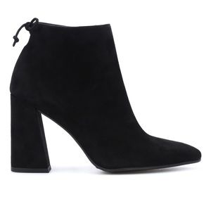 Stuart Weitzman Grandiose Black Suede Ankle Boot